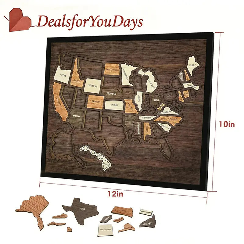 Camdoor USA travel map puzzle – Federal design