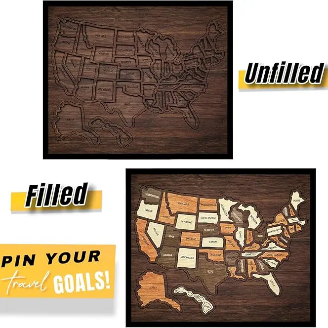 Camdoor wooden USA travel map puzzle – product image 5