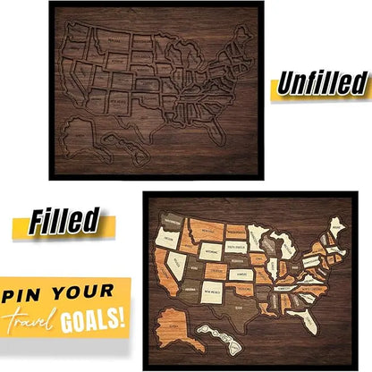 Camdoor wooden USA travel map puzzle – product image 5