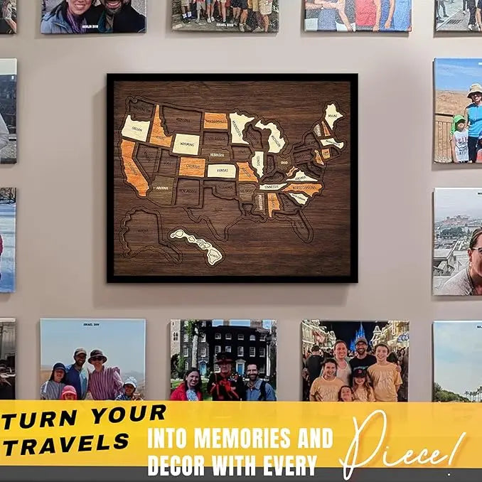 Camdoor wooden USA travel map puzzle – product image 6