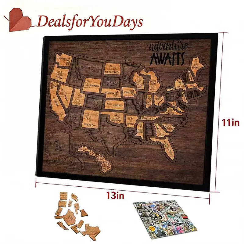 Camdoor USA travel map puzzle – Landmark design