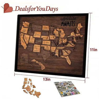Camdoor USA travel map puzzle – Landmark design