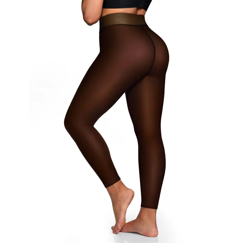 Brown fleece lined tights
