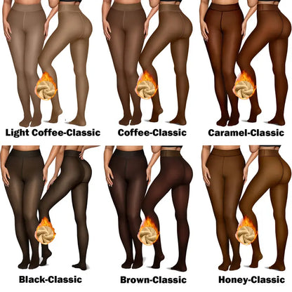 OEAK fleece-lined sheer-look tights product image 8