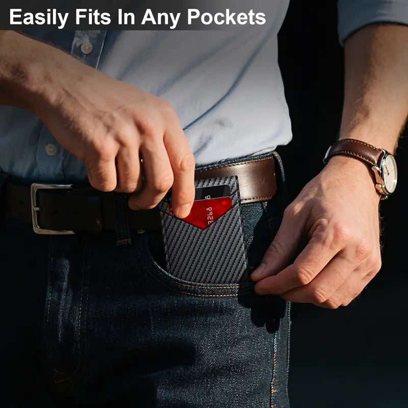 Carbon bifold pop-up wallet – product view 7
