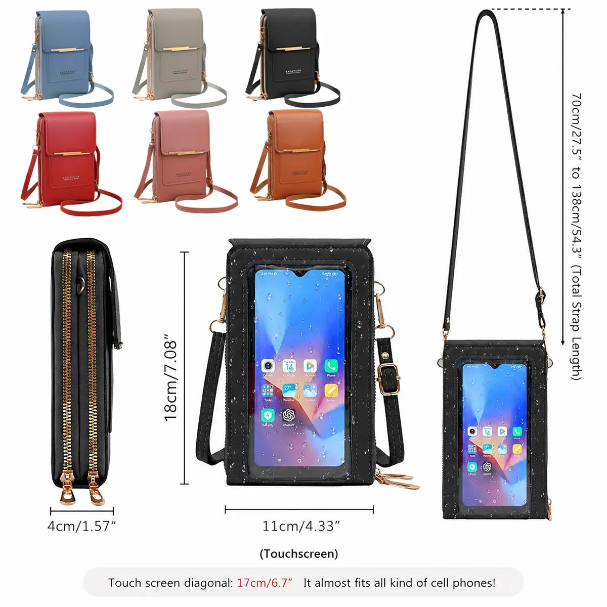 Touchscreen phone crossbody bag product image 7