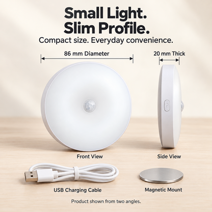 Rechargeable Motion Sensor Night Light – Magnetic Mount & 3 Light Colors - 8