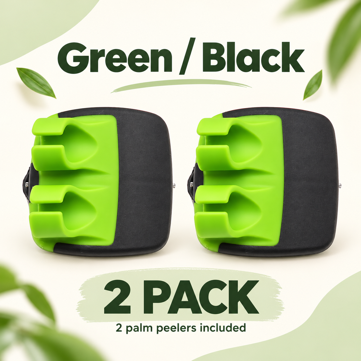 Green / Black, 2 palm peelers