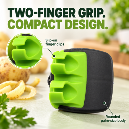Palm vegetable peeler grip