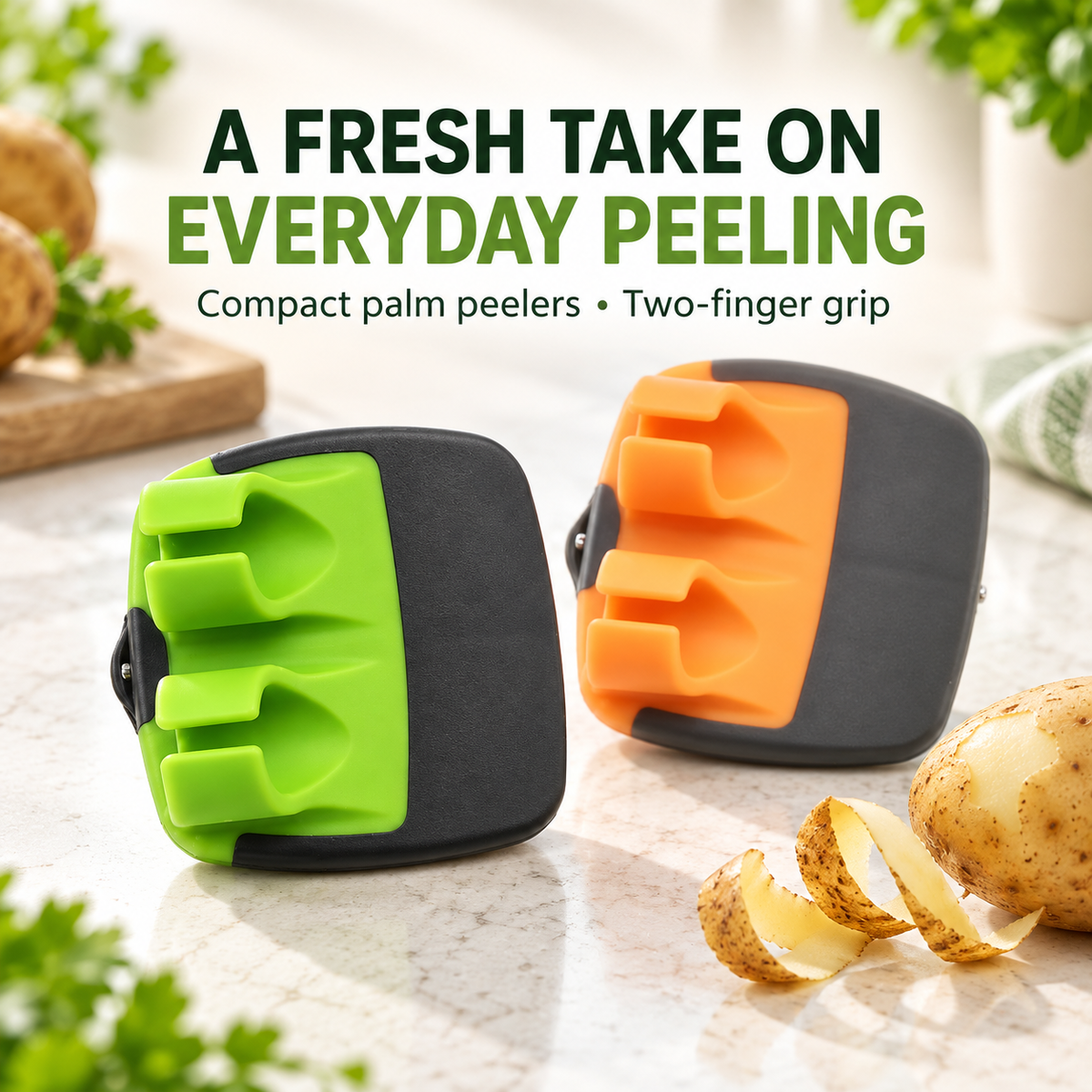 Palm vegetable peeler hero