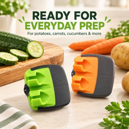 Palm vegetable peeler prep