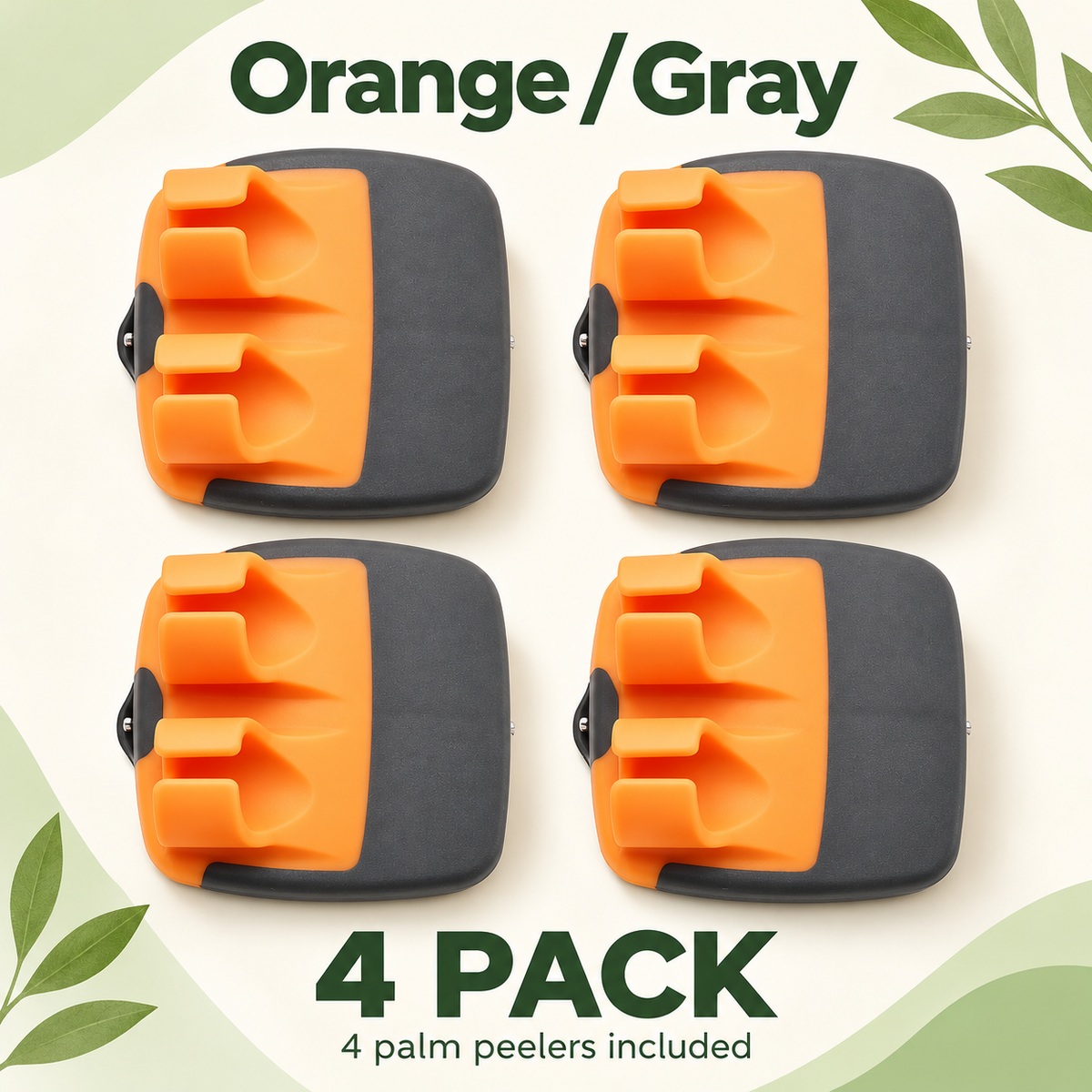Orange / Gray, 4 palm peelers