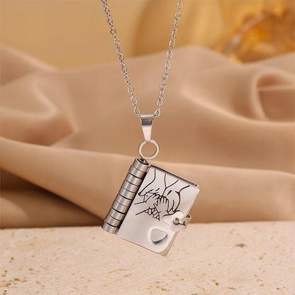 ✨ LIMITED-TIME 50% OFF! 📖 Openable Daughter Book Necklace Stainless Steel 🌟