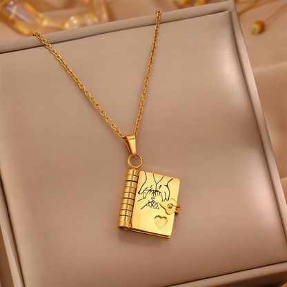 ✨ LIMITED-TIME 50% OFF! 📖 Openable Daughter Book Necklace Stainless Steel 🌟