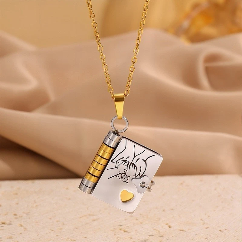 ✨ LIMITED-TIME 50% OFF! 📖 Openable Daughter Book Necklace Stainless Steel 🌟