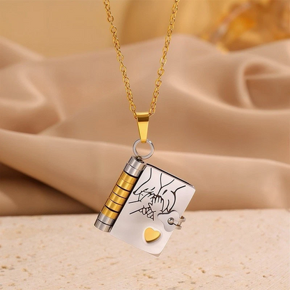 ✨ LIMITED-TIME 50% OFF! 📖 Openable Daughter Book Necklace Stainless Steel 🌟