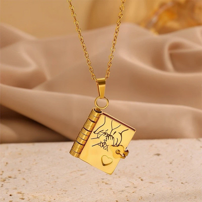 ✨ LIMITED-TIME 50% OFF! 📖 Openable Daughter Book Necklace Stainless Steel 🌟
