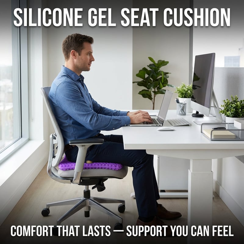 🔥Limited Time-50% OFF✨ Ergonomic Silicone Seat Cushion – Relief You Can Feel