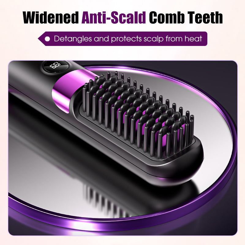 🔥HOT SALE 49% OFF💇‍♀️🔥 3-in-1 Cordless Hair Straightening Brush – Straighten, Curl & Detangle – USB-C Rechargeable with 4 Heat Settings – Perfect Hair Anywhere! ✨