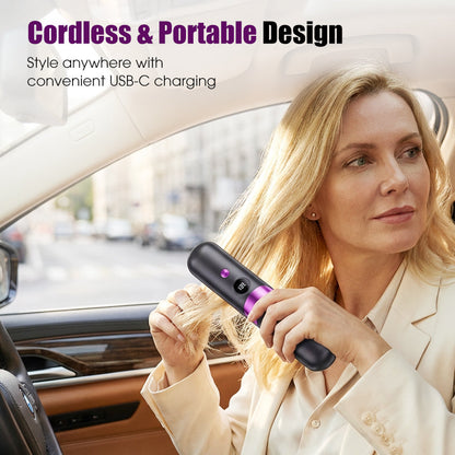 🔥HOT SALE 49% OFF💇‍♀️🔥 3-in-1 Cordless Hair Straightening Brush – Straighten, Curl & Detangle – USB-C Rechargeable with 4 Heat Settings – Perfect Hair Anywhere! ✨