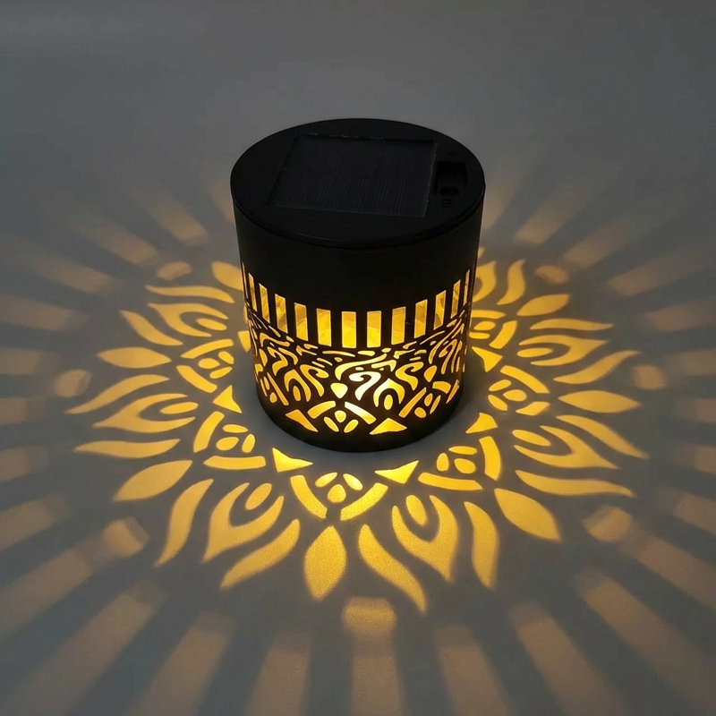 💡Solar Mandala Wall Light Outdoor Garden Fence Projector Lamp Patio Ambient Decor