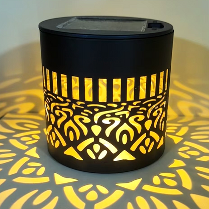 💡Solar Mandala Wall Light Outdoor Garden Fence Projector Lamp Patio Ambient Decor
