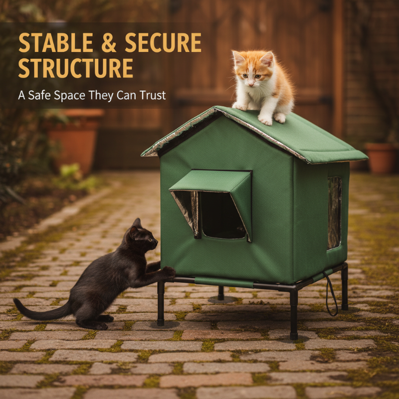 🐱 LIMITED-TIME 50% OFF! ✨ All-Weather Elevated Outdoor Cat House – Waterproof, Thermal Lining, Foldable