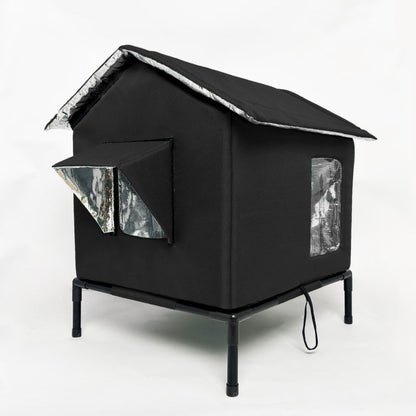 🐱 LIMITED-TIME 50% OFF! ✨ All-Weather Elevated Outdoor Cat House – Waterproof, Thermal Lining, Foldable