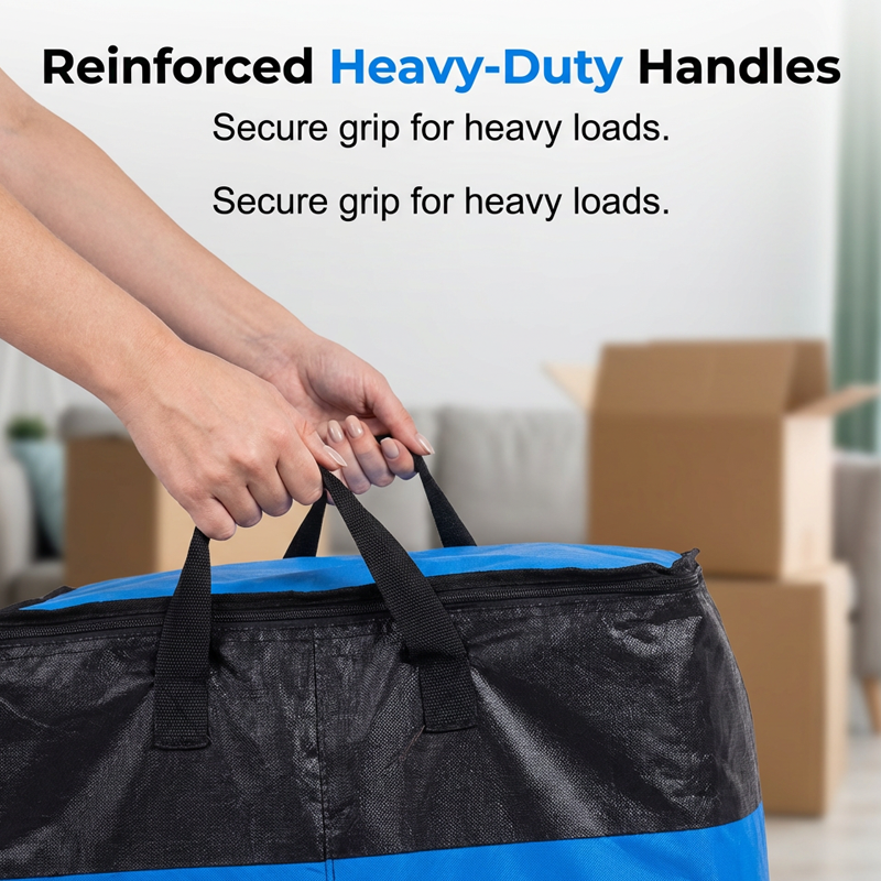 🧳 Collapsible Storage and Moving Bag – Heavy-duty handles & zippered closure – Folds flat, perfect for moving, travel or closet organization – reusable & easy to clean 🏠