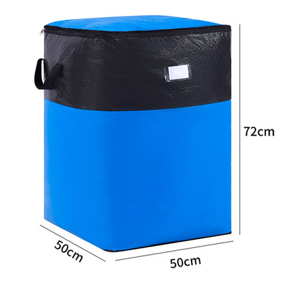🧳 Collapsible Storage and Moving Bag – Heavy-duty handles & zippered closure – Folds flat, perfect for moving, travel or closet organization – reusable & easy to clean 🏠