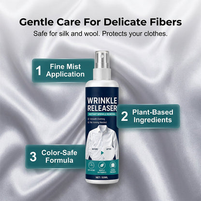 ✨Last Day 49 % OFF👔 Instant wrinkle release – no iron, travel-ready, static-free & fresh.