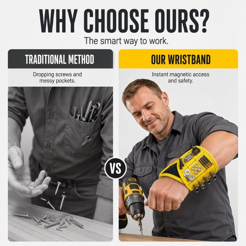 🔥HOT SALE 49% OFF🛠️Magnetic Wristband for Holding Screws