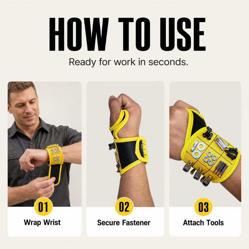 🔥HOT SALE 49% OFF🛠️Magnetic Wristband for Holding Screws