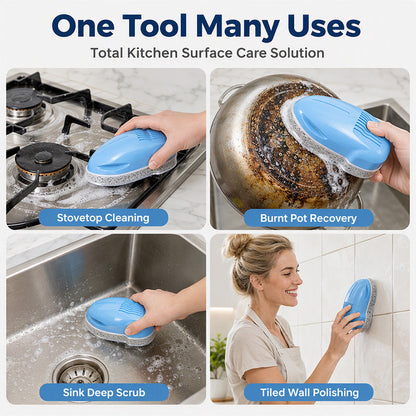 🧽48% OFF NOW ! 🧼Kitchen Oil Cleaning Brush with Built-in Soap Dispenser – Non-Slip Deep Clean Scrub Brush for Stove Dish Pot Household Kitchen Use