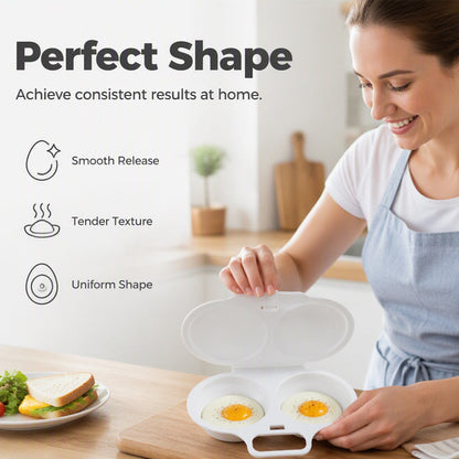 🍳 Microwave Egg Cooker – 2 Egg Poacher for Quick Breakfasts💫