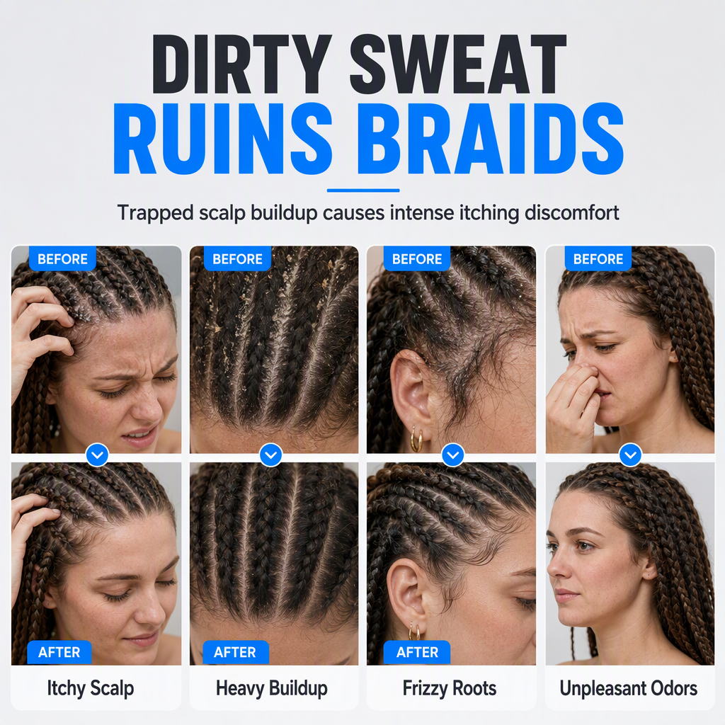 No-rinse cleansing foam for dreadlocks and braids⏳