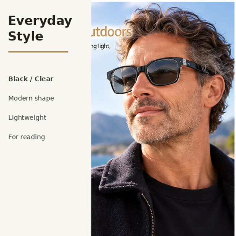 Square progressive reading glasses — original image