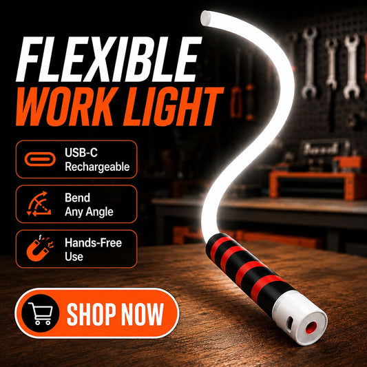Flexible Hands-Free Work Light – Light Tight Spaces With Both Hands Free