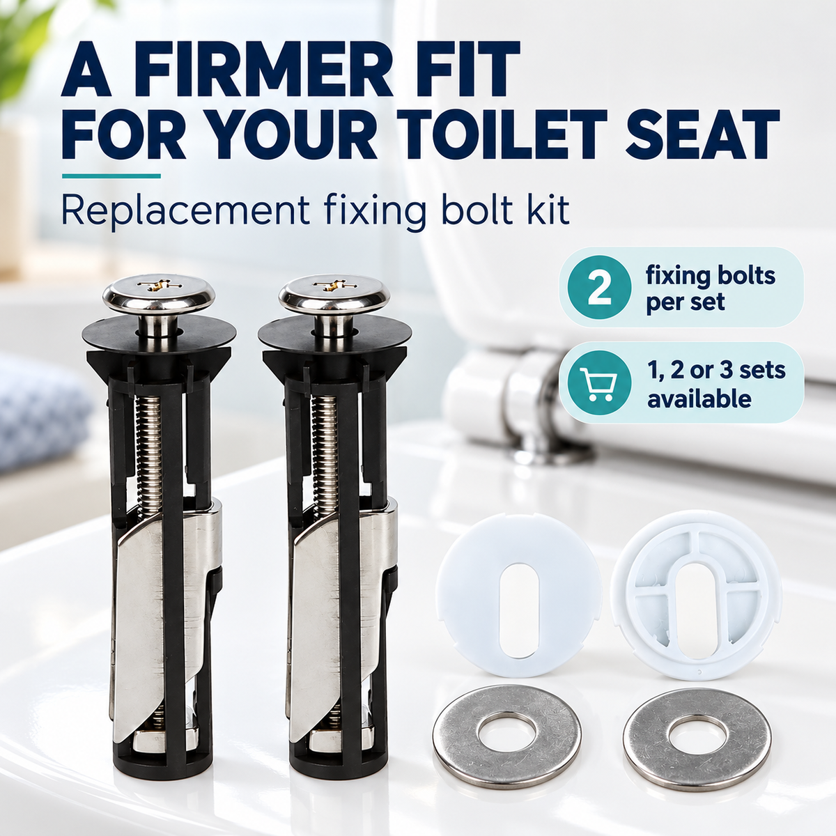 Toilet seat bolt kit — hero