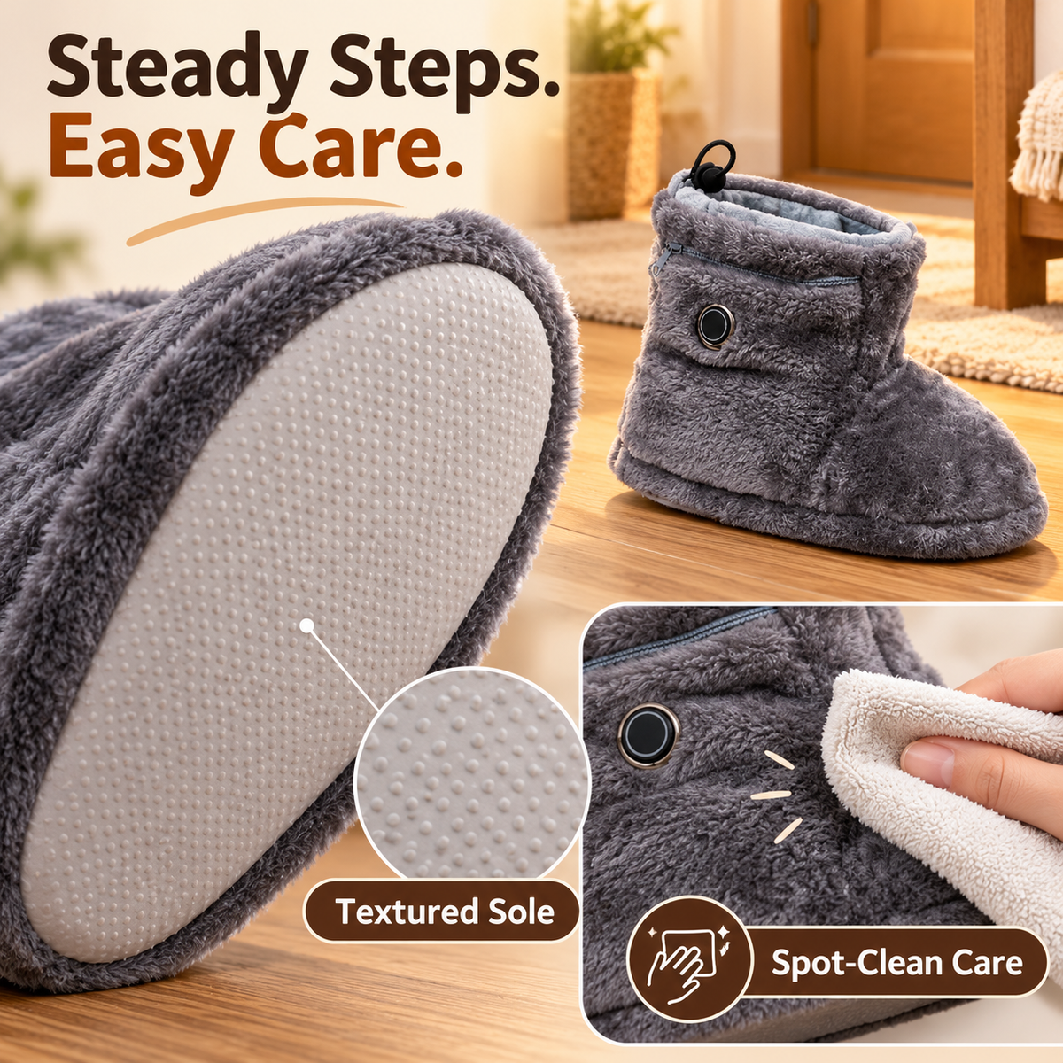 🔥Limited Time 50% OFF🔥Heated Plush Slipper Boots